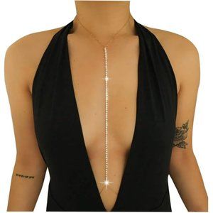 Rhinestone Body Chain Bra Crystal Bikini Body Jewelry Necklace Bikini Sexy
